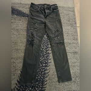 Black American eagle jeans with fake rips